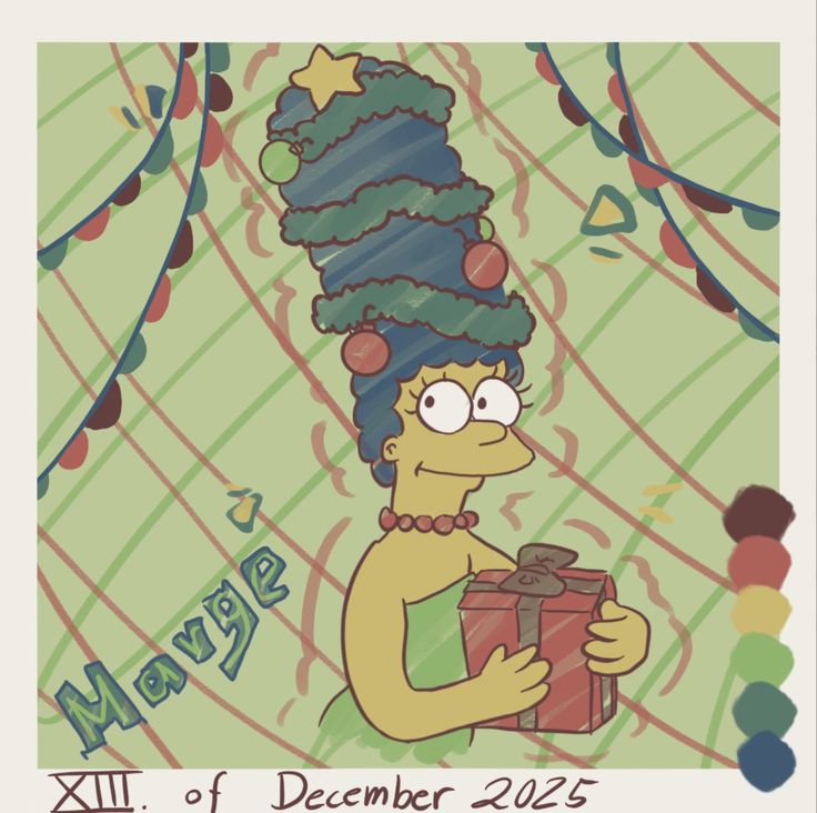 圣诞装扮的 Marge