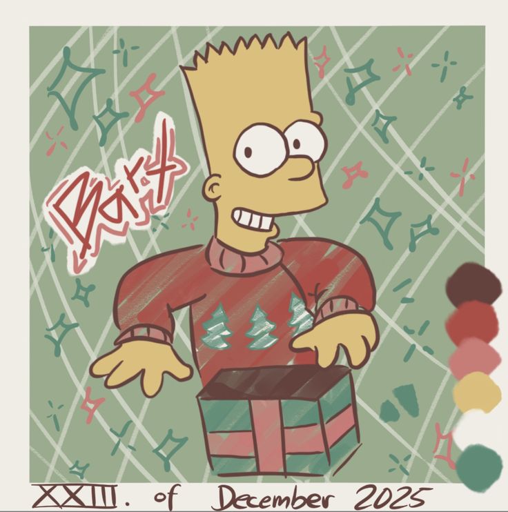 圣诞装扮的 Bart