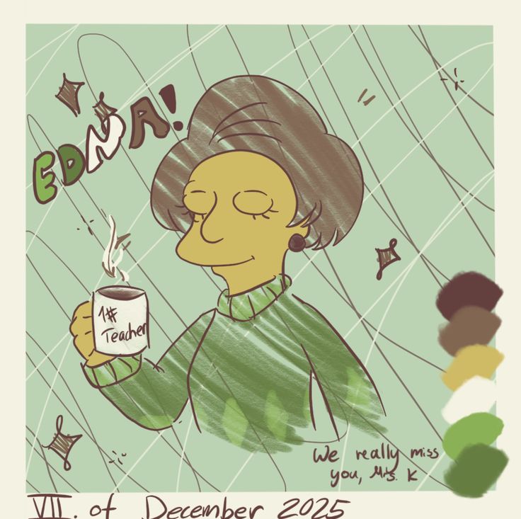 端着茶杯的 Edna 老师